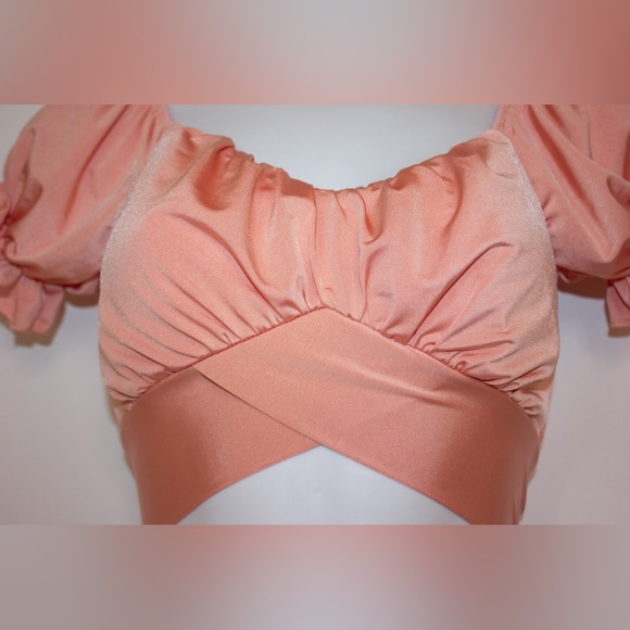 Chocolate USA Crop Top | Peach | Small - Picture 10 of 11